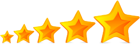 Stars used to rate a facility, in increasing size.
